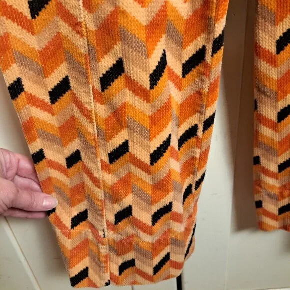 Urban Outfitters Women's Fall Chevron Stripe Corduroy Bib Overalls Sz Large-Flaw - Picture 5 of 16